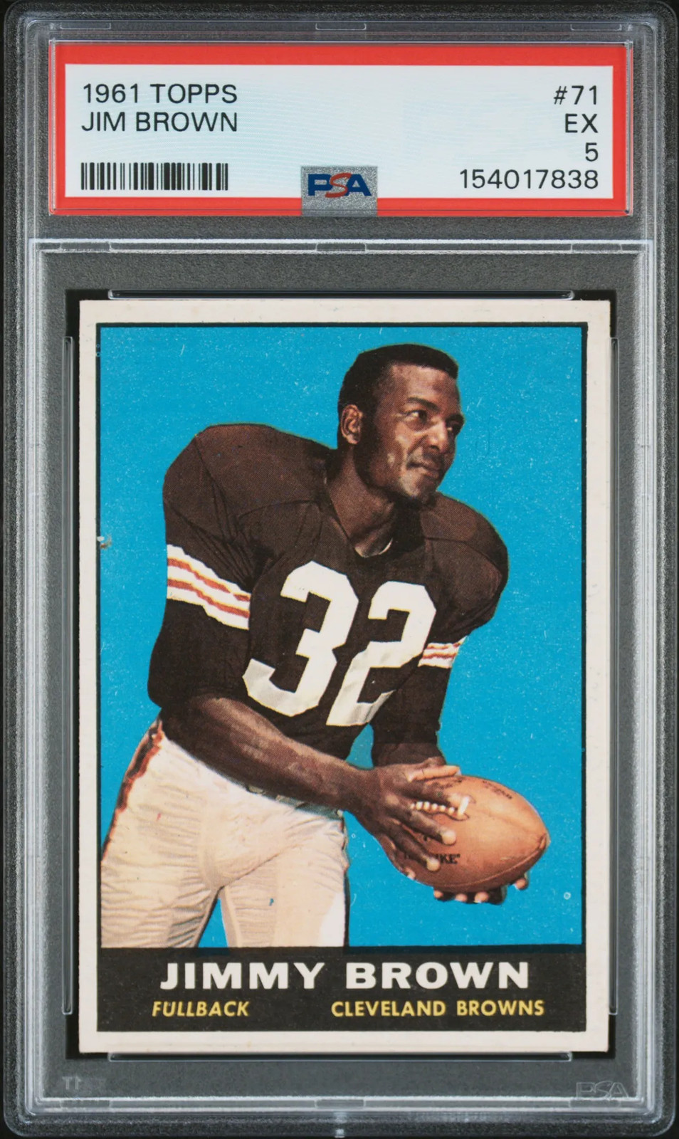 1961 Topps #71 Jim Brown Browns PSA 5