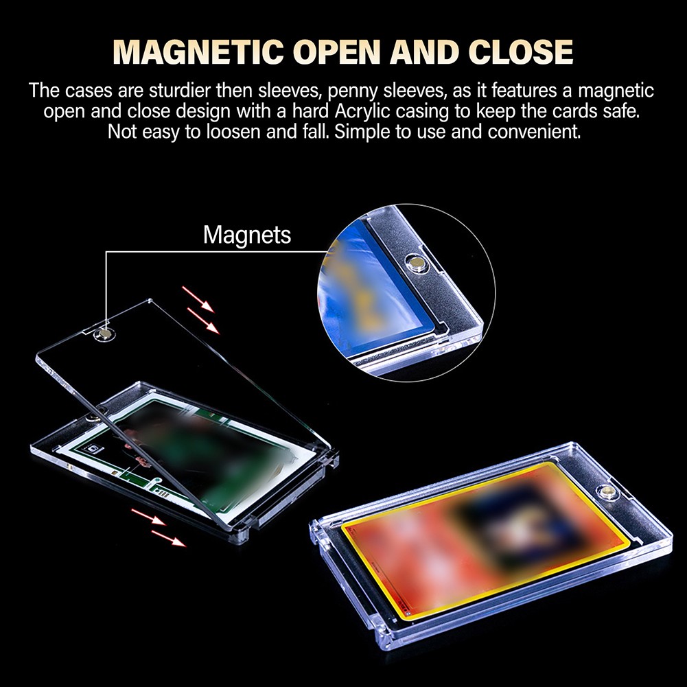 55-180PT Magnetic Card Holder For Trading Card Protector Case Hard Baseball Card