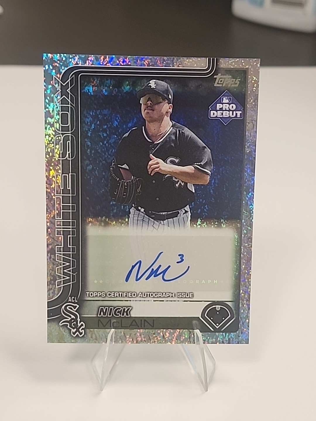 2025 Topps Pro Debut Nick McLain Sparkle Foil Auto /175 White Sox