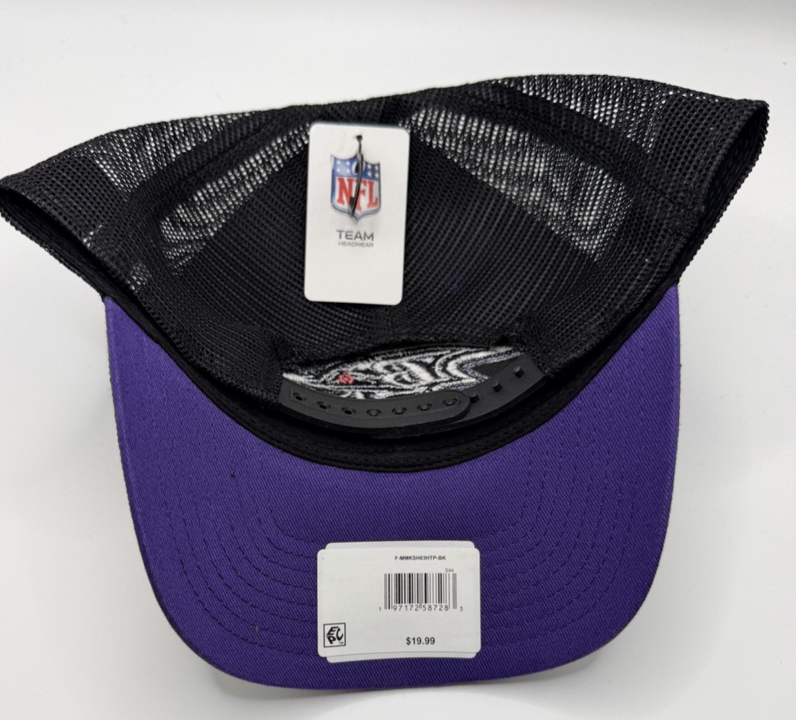 Baltimore Ravens-NFL Red Eye Black Adjustable One Size Snapback Hat/Cap-NWT