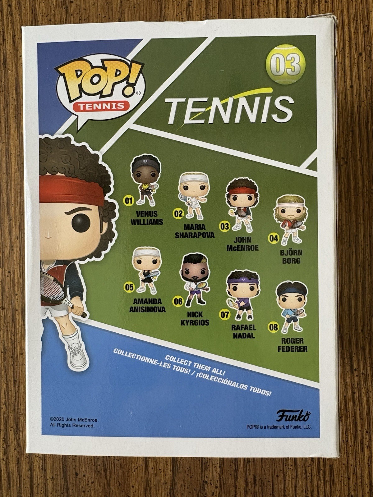 Funko Pop! #03 John McEnroe Autograph Signed JSA Tennis