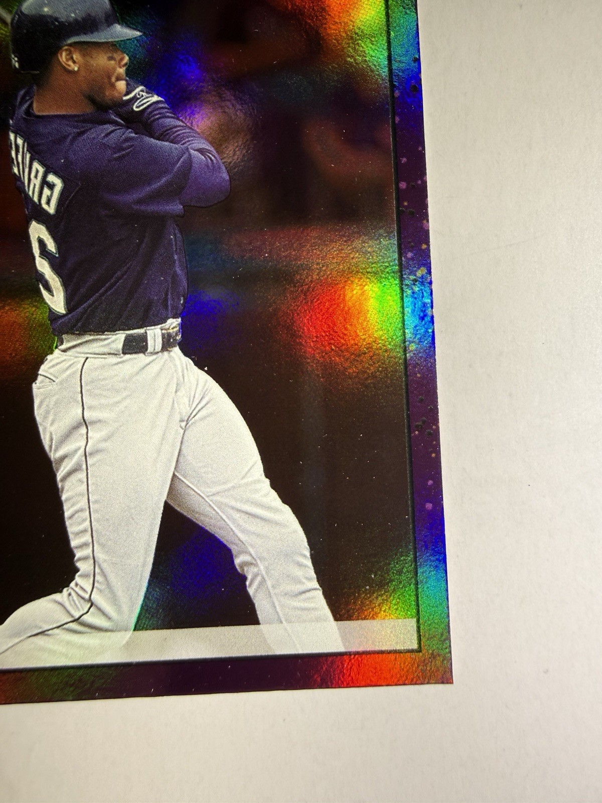2023 Panini Donruss – Retro 1990 Variation Ken Griffey Jr #260 Holo Purple HOF