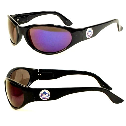 New York Mets Sunglasses Solid Black Sport Frame Polarized UV Protection MLB