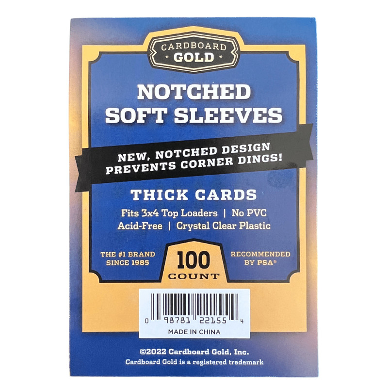 5000 CBG Premium Easy Glide Notched Easy Load THICK Card Soft Sleeves 🔥 🔥