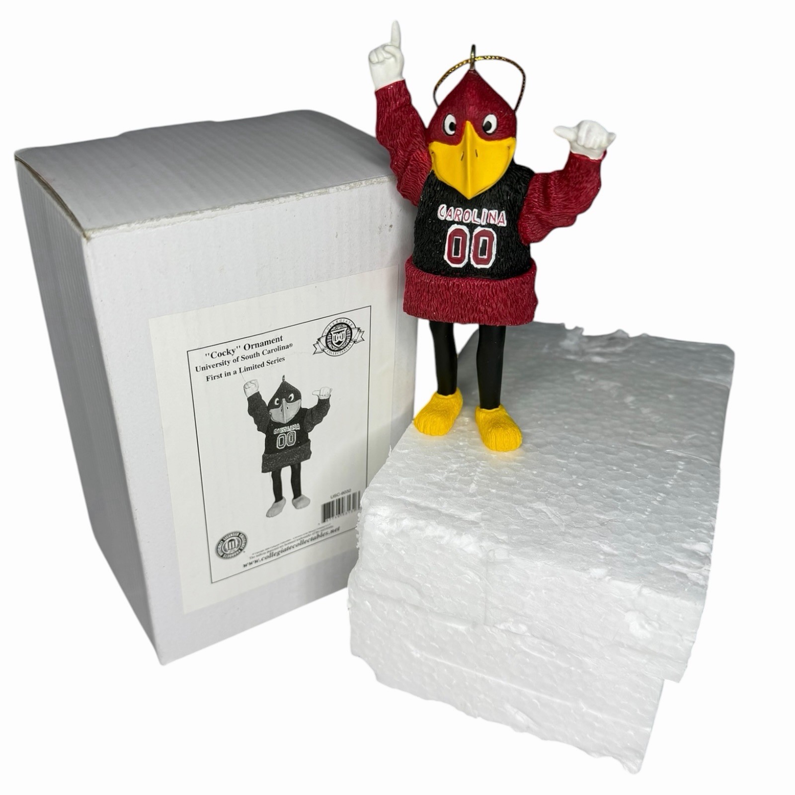 NCAA South Carolina Gamecocks “Cocky” Ornament Mascot Limited Series NIB