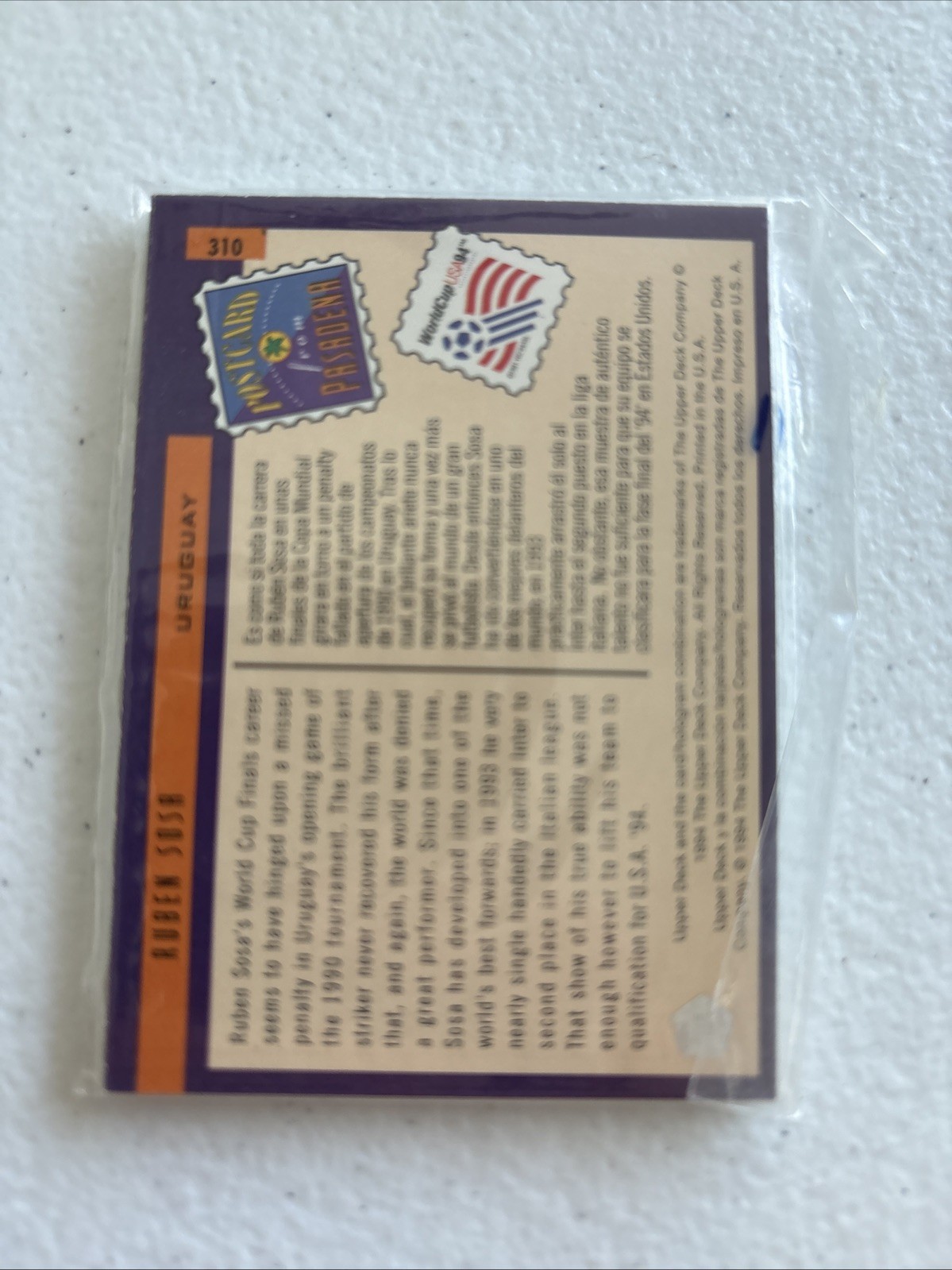 1994 Upper Deck World Cup English/Spanish – Postcard from Pasadena Pack With RCs
