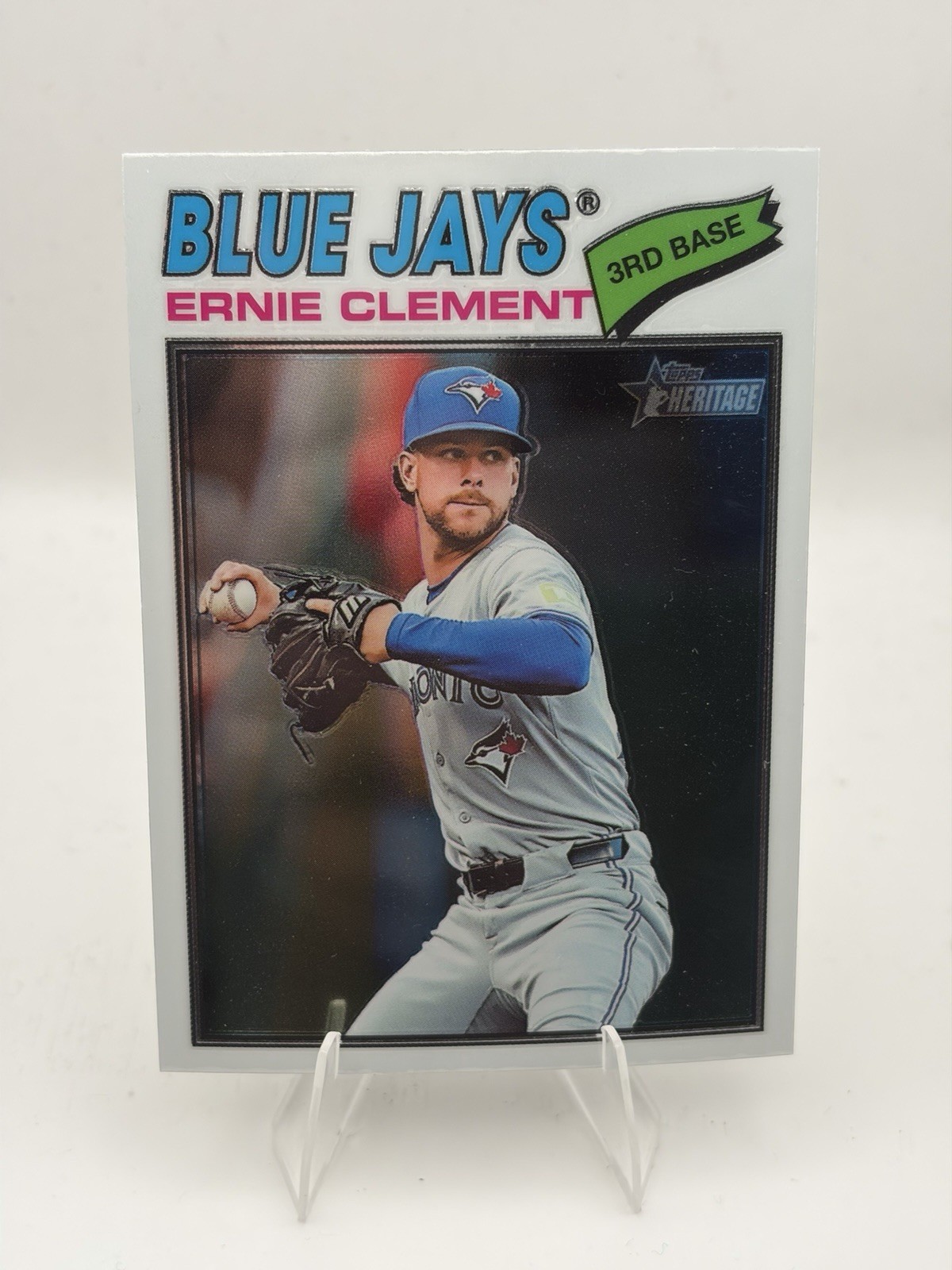 Ernie Clement 2026 Topps Heritage Chrome SP Toronto Blue Jays #21