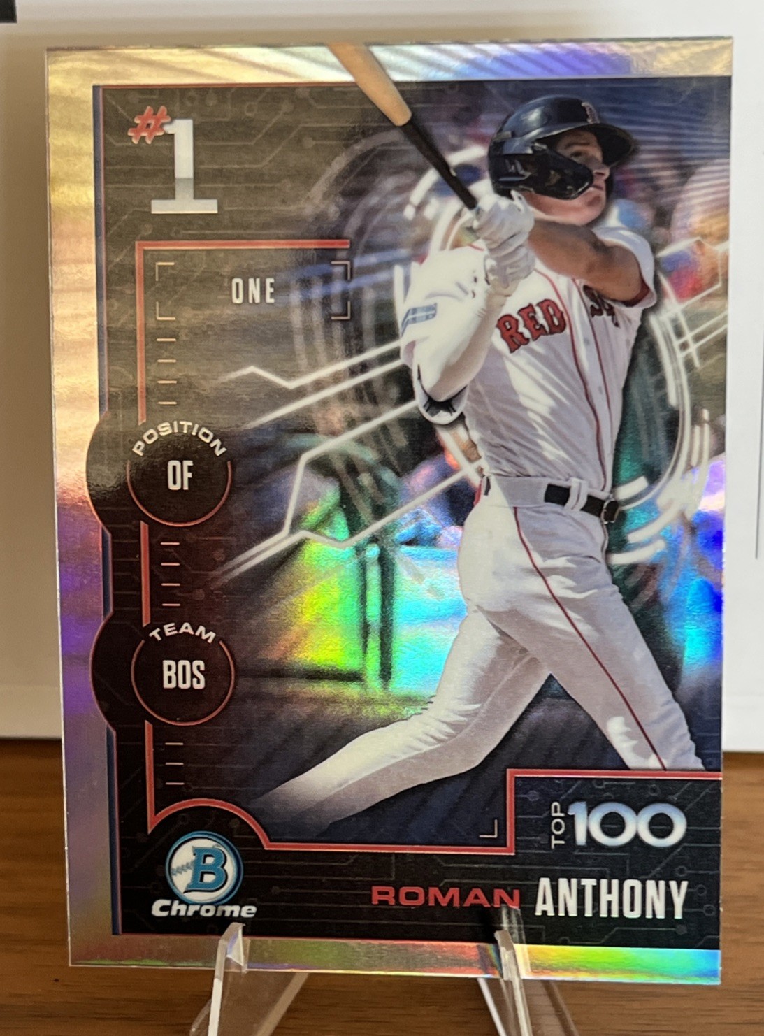Roman Anthony – 2025 Bowman -Top 100 Prospects Refractor – #BTP-1 – Red Sox