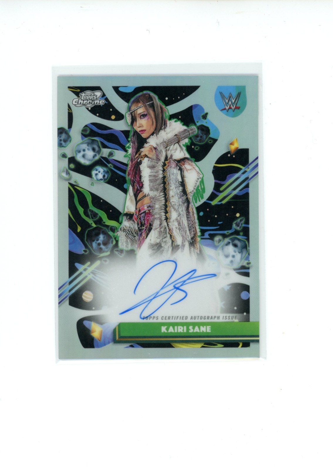 2026 Topps Chrome Cosmic WWE Kairi Sane #CCA-KRS Refractor Autograph Auto