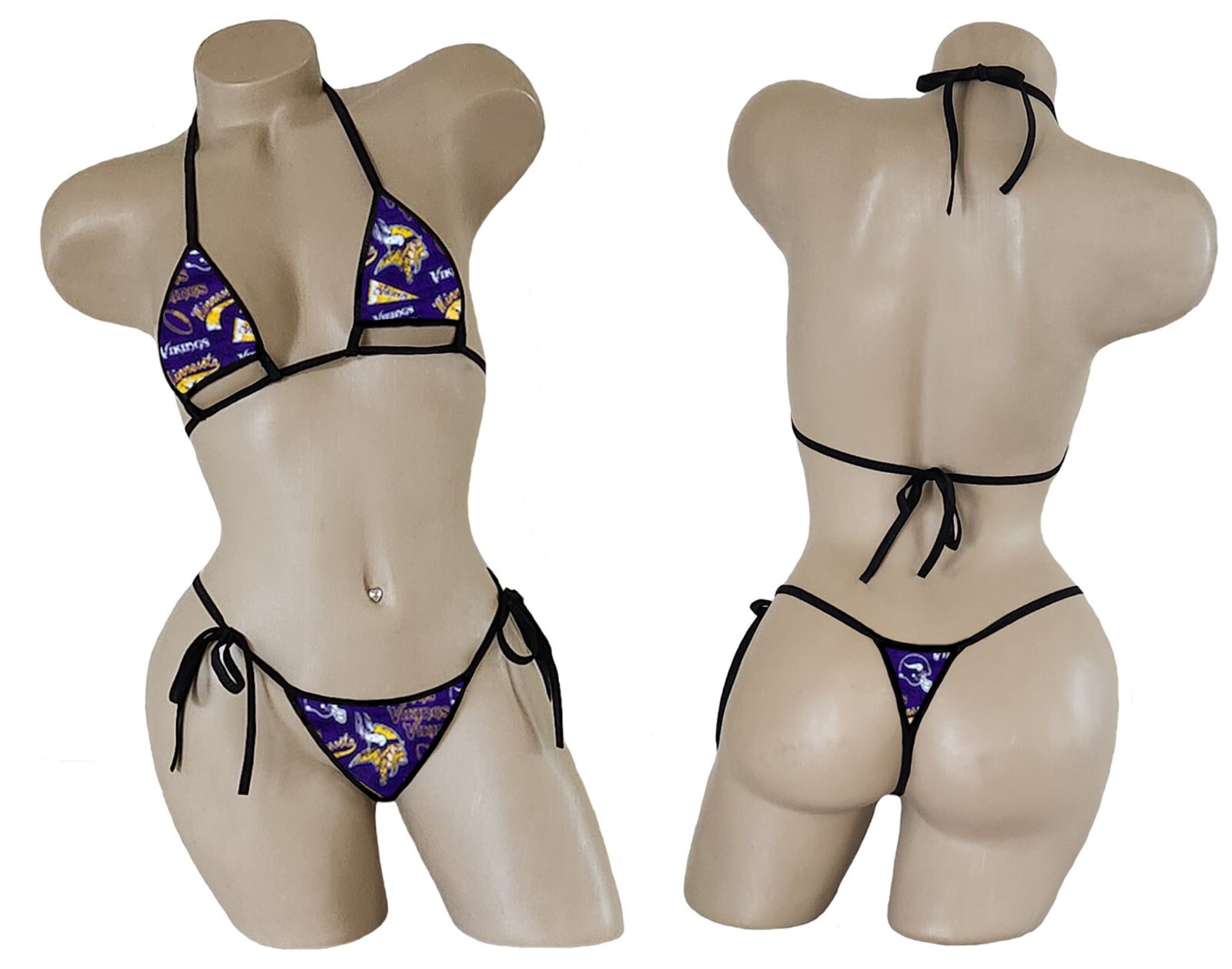 Minnesota Vikings MICRO Bikini – ONE SIZE – Please Read Desc! – Made to Order