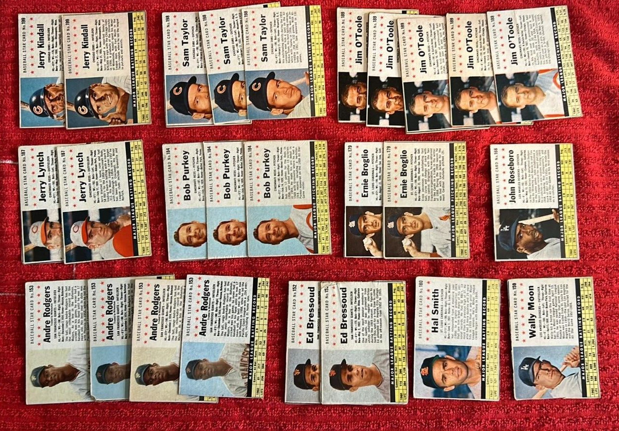 READ READ HUGE 150CT 1961 1962 POST BASEBALL CARD LOT DUPLICATES READ READ READ!
