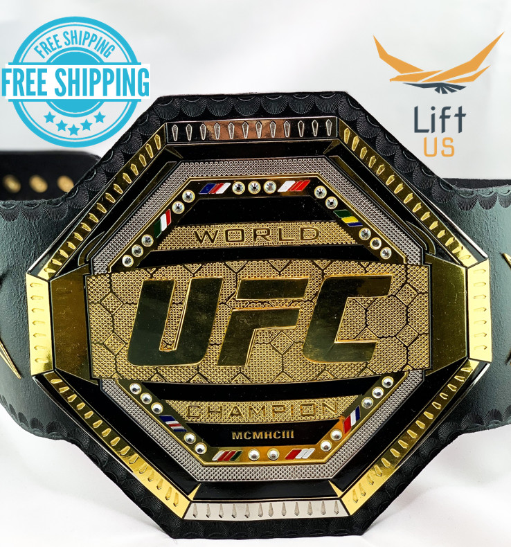 UFC LEGACY CHAMPIONSHIP RELICA TITLE BELT WORLD UFC CHAMPION 2MM BRASS NEW
