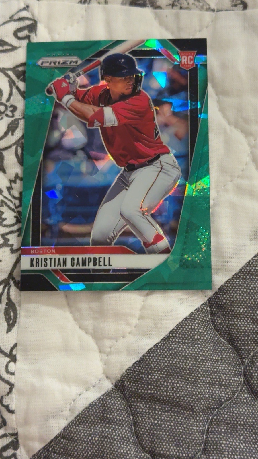 2025 Panini Prizm Kristian Campbell Green Ice Prizm #1 (RC) Red Sox