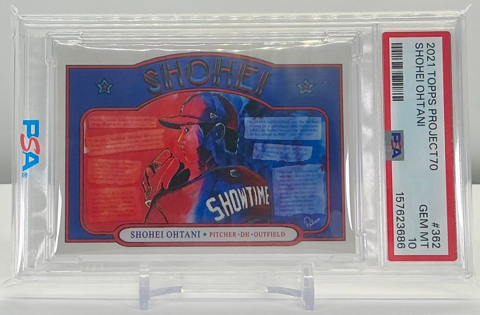 SHOHEI OHTANI 2021TOPPS PROJECT70 SHOWTIME #362 PSA10!GEMMINT!POP36!