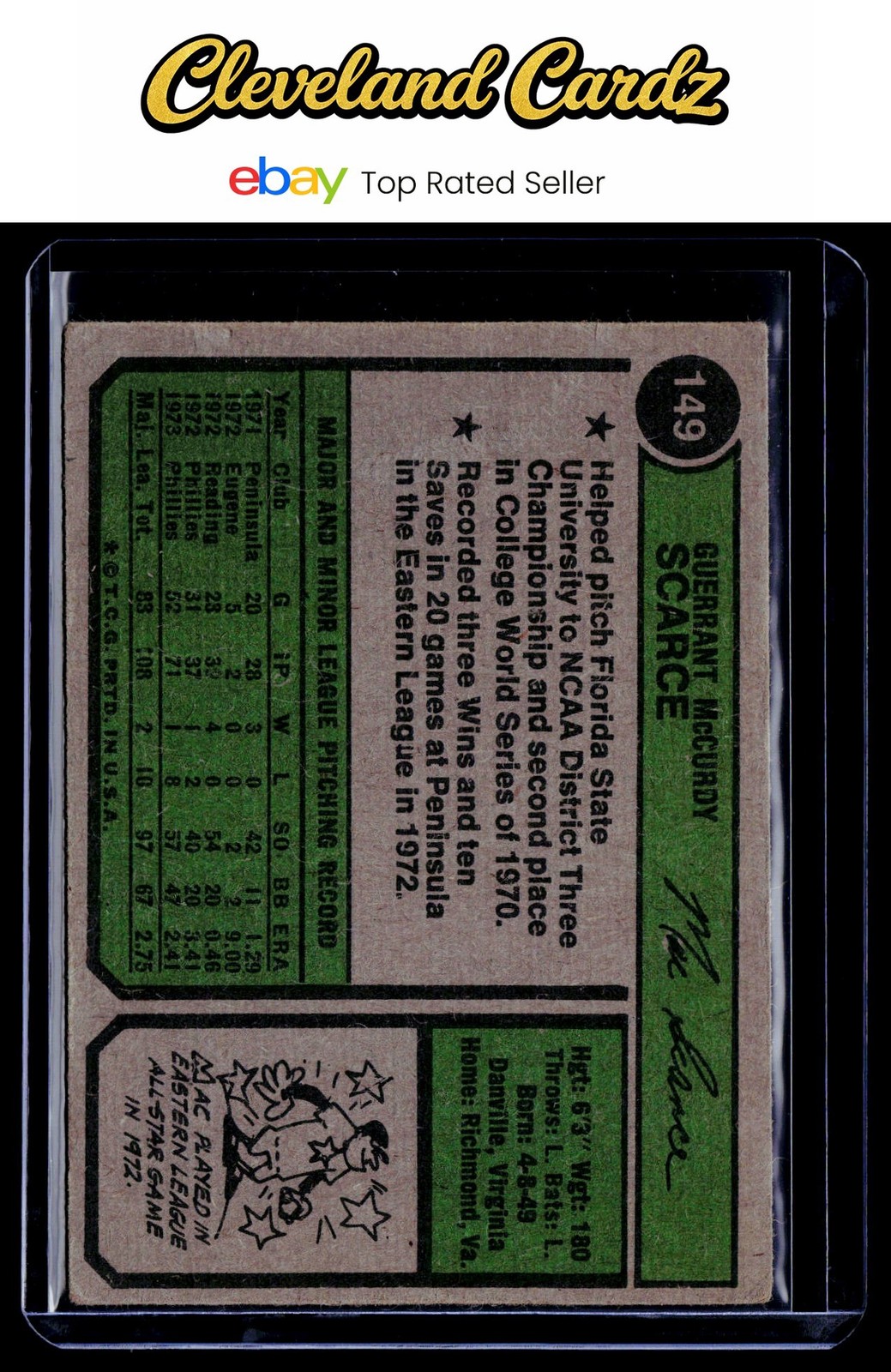 1974 Topps #149 Mac Scarce