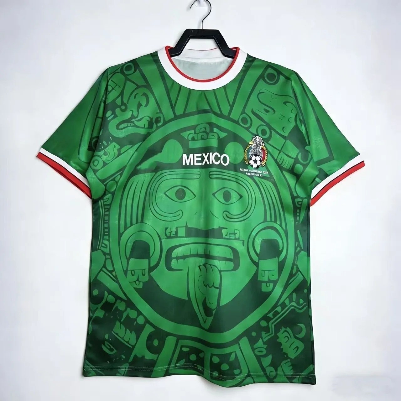 Unisex 2026 World Cup Mexico Home Soccer Jersey,Aztec Geometric Pattern