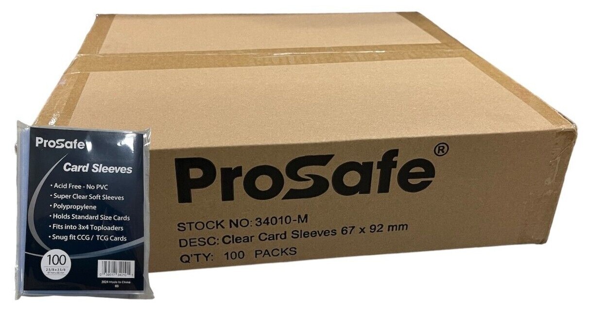 Pro Safe 3×4 Penny Sleeves 34010-M New Soft Store Safe Card Sleeves