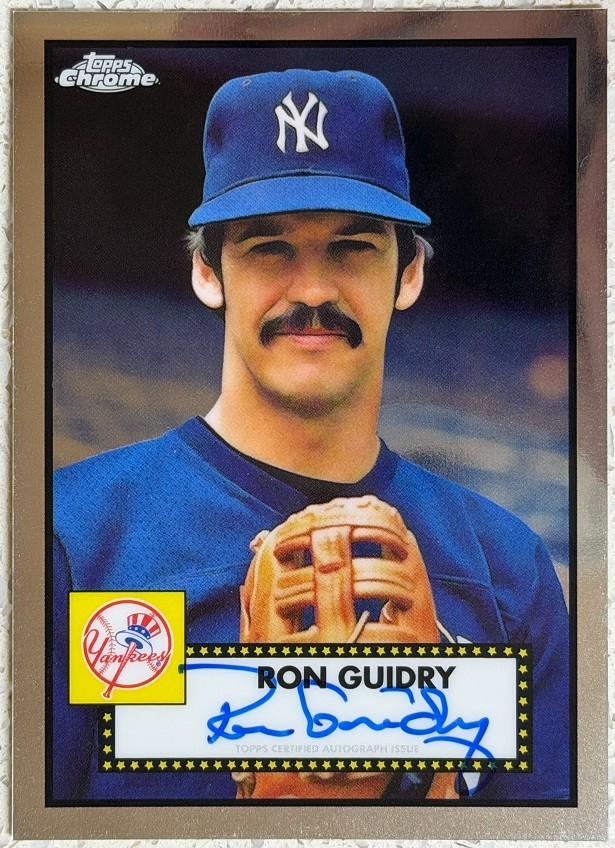 2021 TOPPS CHROME PLATINUM ANNIVERSARY RON GUIDRY AUTO ON CARD