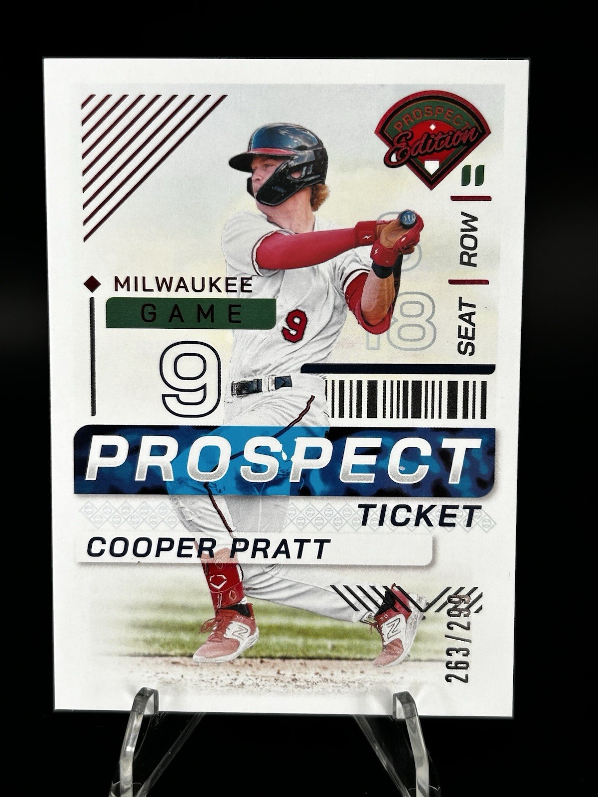 2024 Panini Prospects Pink -Cooper Pratt 263/299 Milwaukee Brewers #154 RC