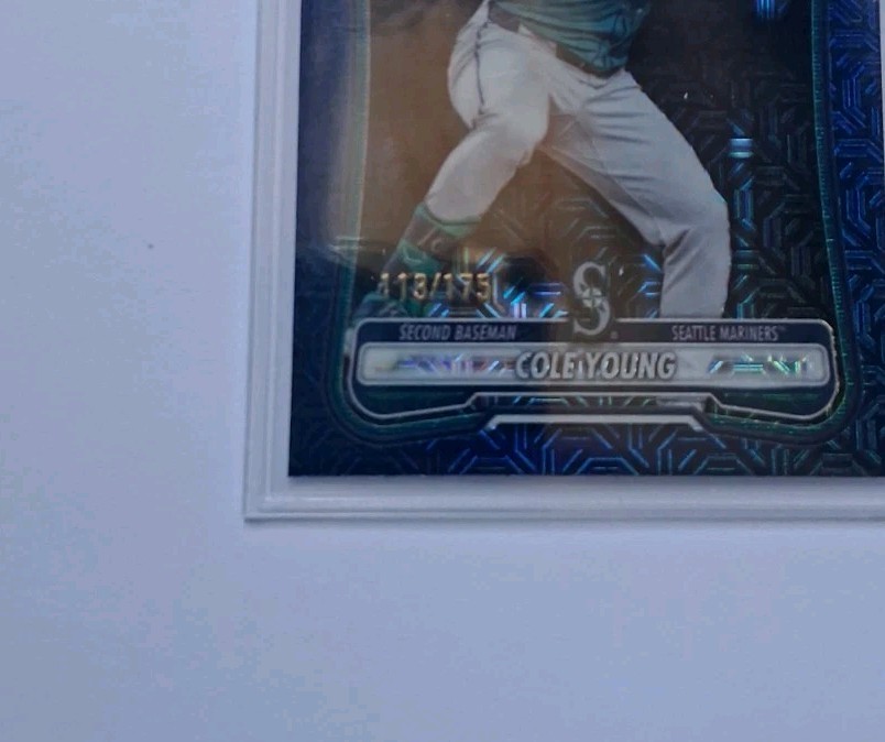 2026 Bowman chrome #78 Cole Young navy blue mojo refractor 065/175 RC Mariners