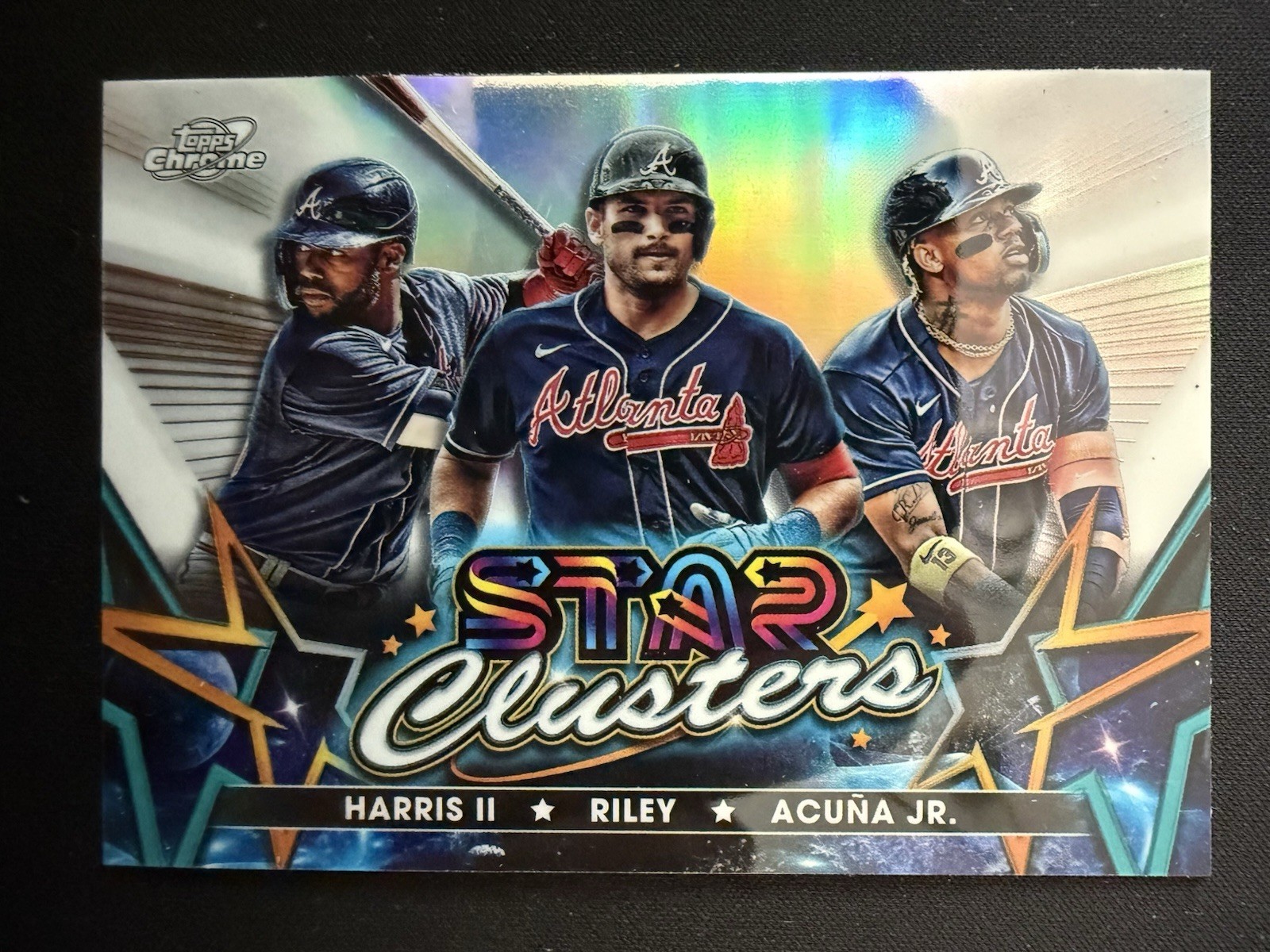 2023 Topps Cosmic Chrome – Stars Clusters #SC-9 Ronald Acuna Jr. Riley Harris⚾