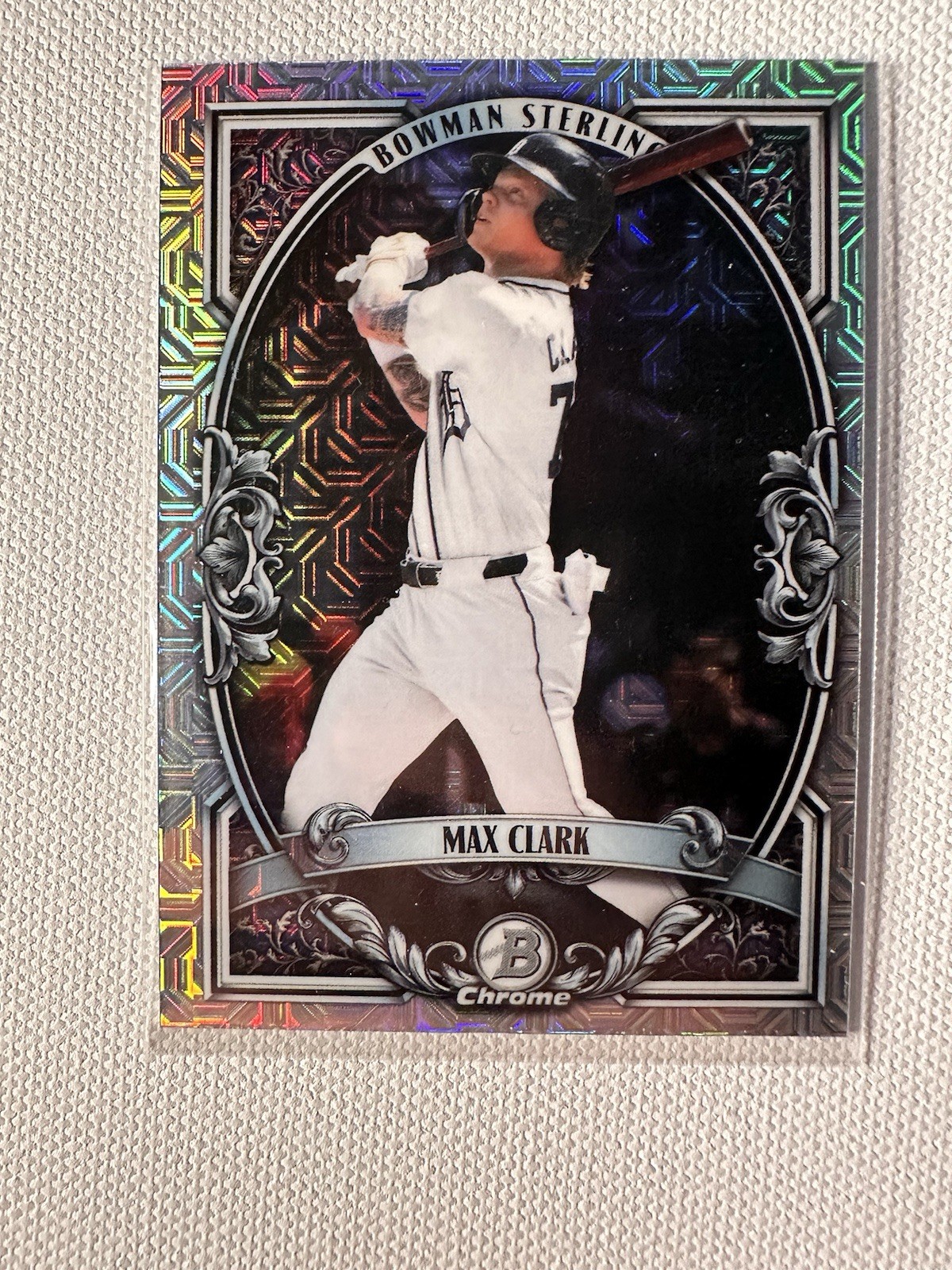 2026 Bowman Chrome Max Clark Bowman Sterling Mojo Refractor #5 – Tigers