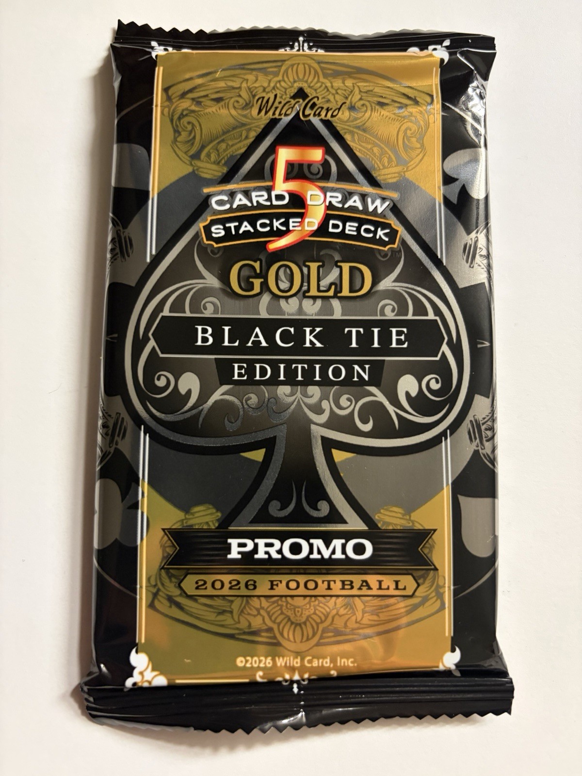 Wild Card 5 Card Draw Stacked Deck Gold Black Tie Promo 2026 #d/5 or Less Sealed