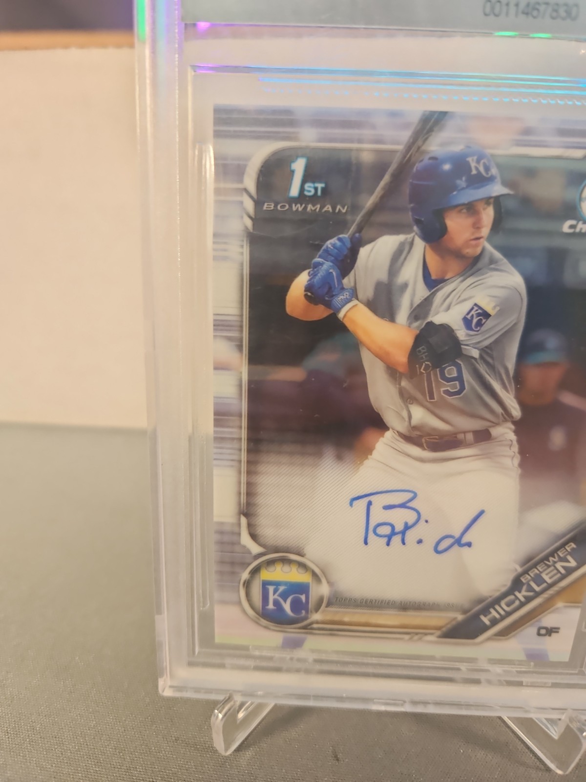 2019 Bowman – Chrome Prospect Autographs Brewer Hicklen #CPA-BH (AU, RC)