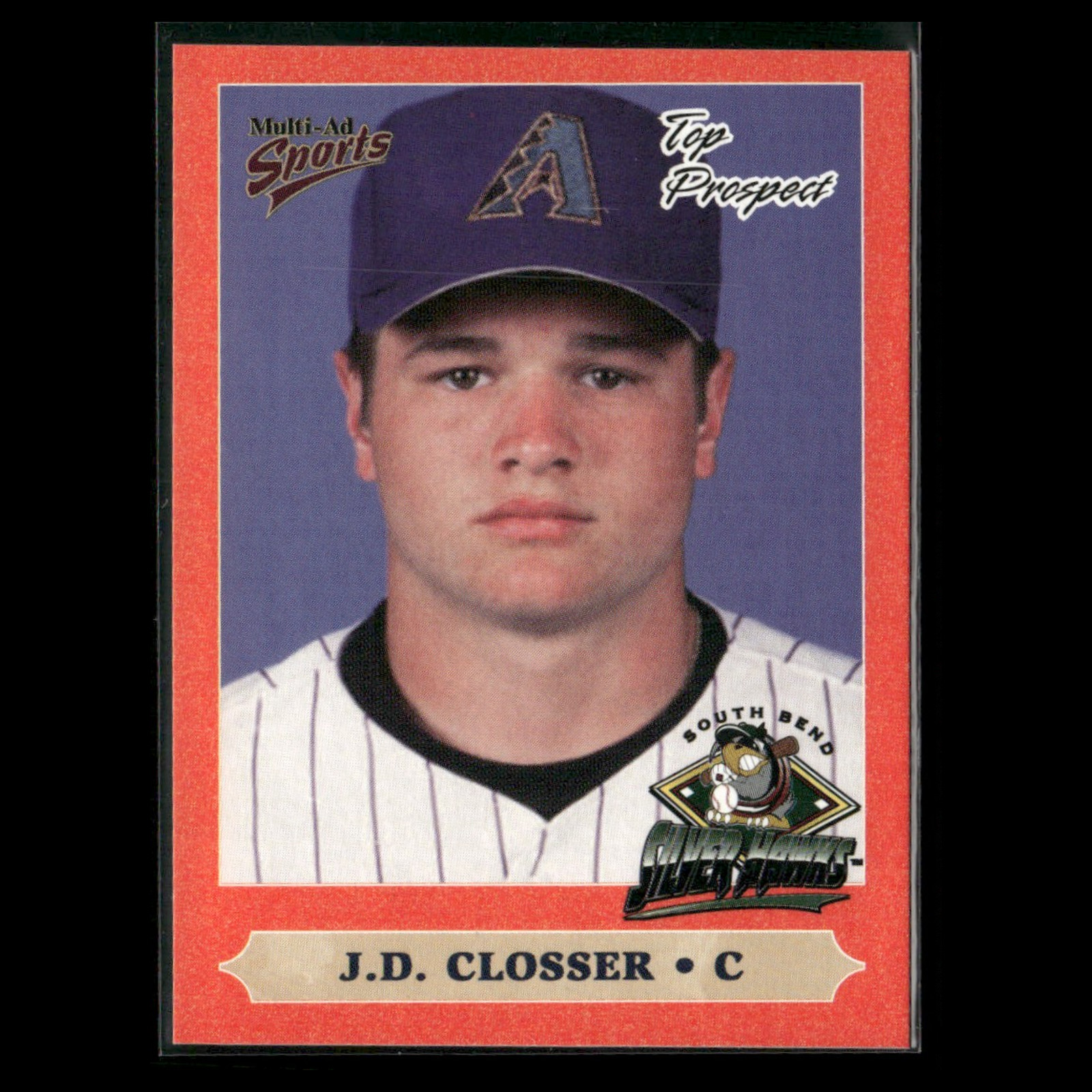 J.D. Closser 1999 Midwest League Top Prospects South Bend Silver Hawks Baseball