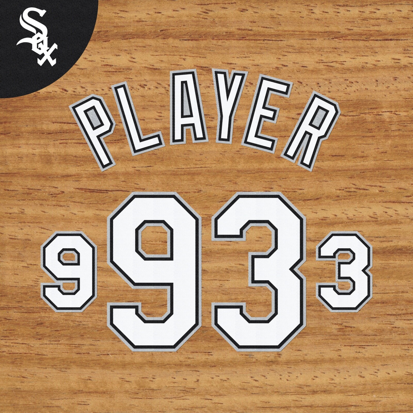 CHICAGO WHITE SOX ALT. JERSEY LETTERING AND NUMBERING KIT (1993-2015)