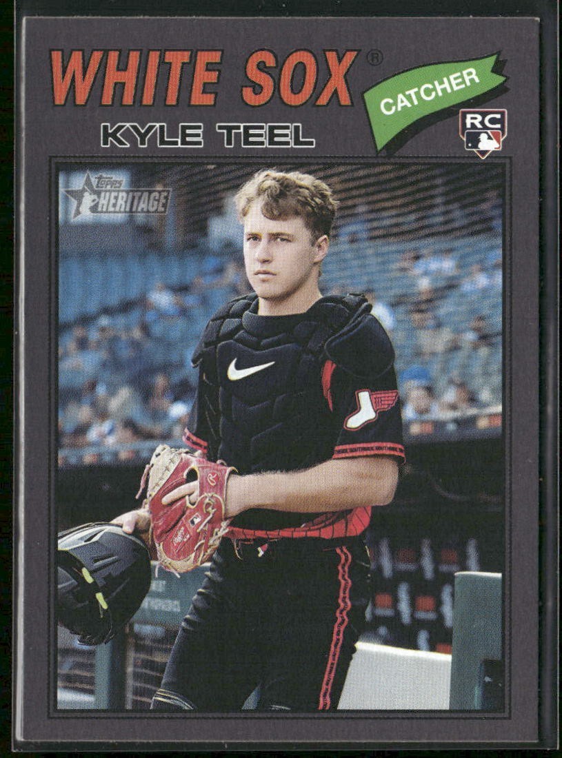 2026 Topps Heritage – Kyle Teel #182 Dark Gray Border (RC) White Sox (931)