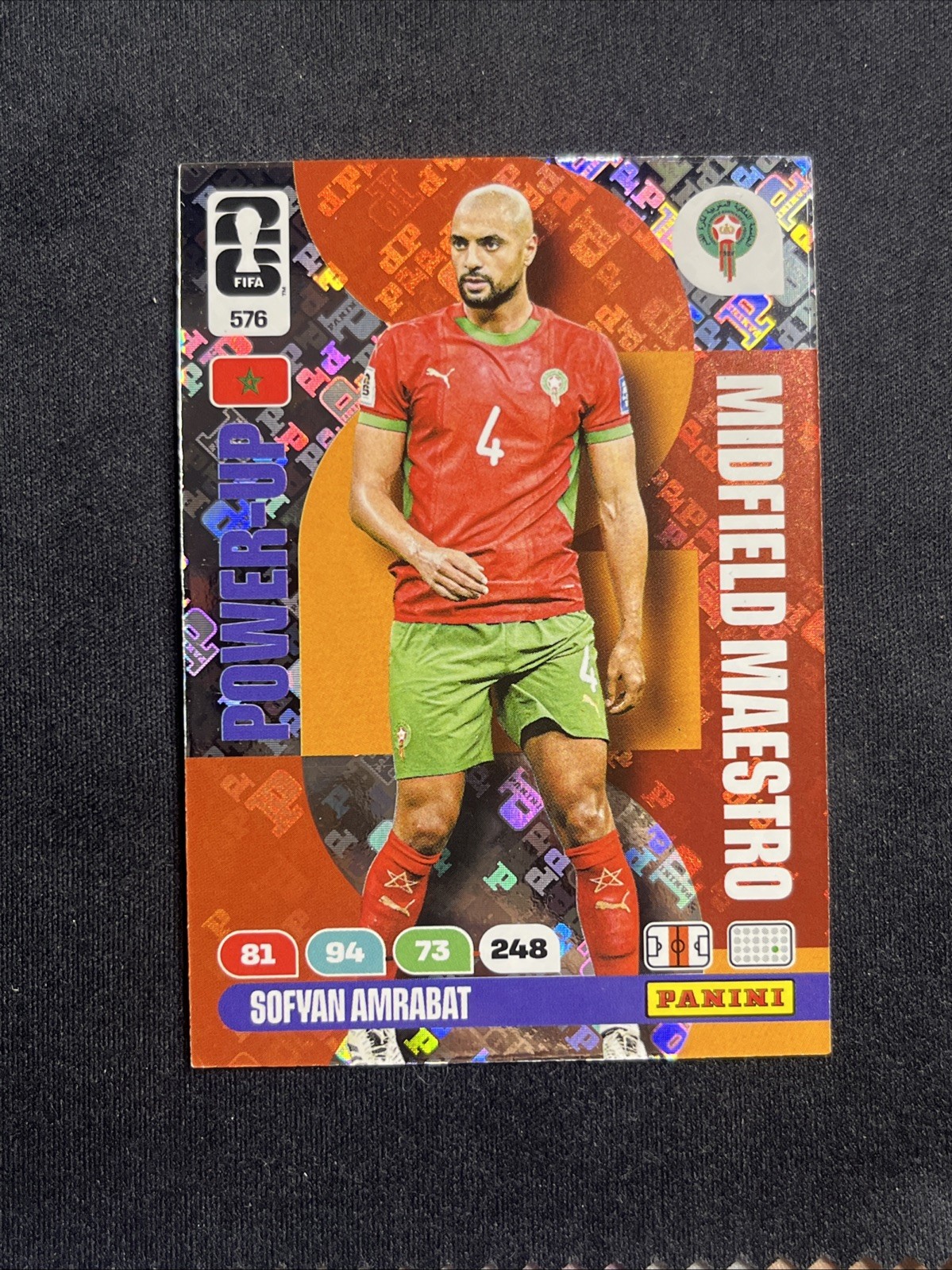 #576 Sofyan Amrabat – Panini FIFA WC Adrenalyn 2026 Midfield Maestro – Morocco