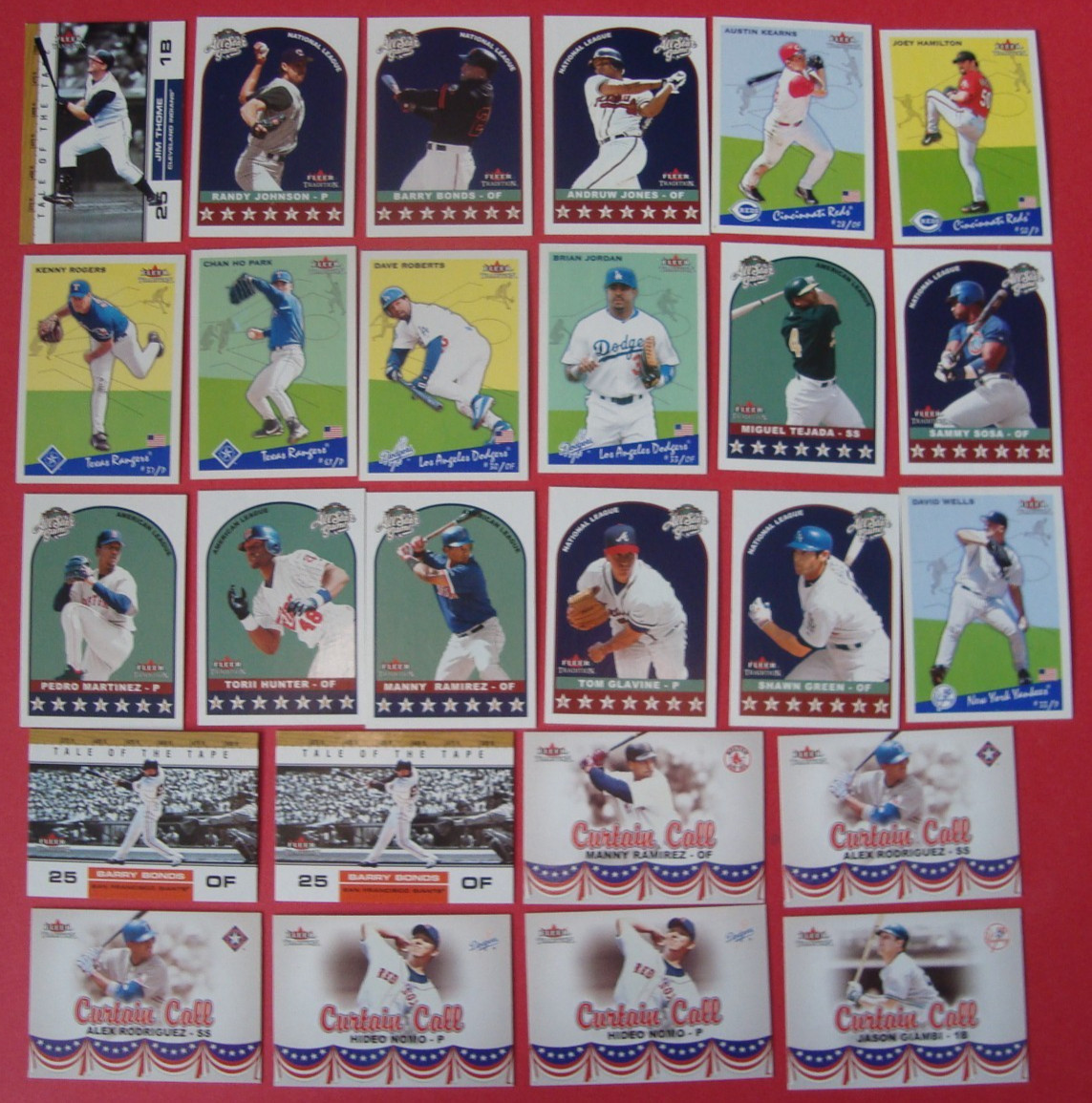 Lot over (1100) 2002 Fleer Tradition Update BASEBALL cards