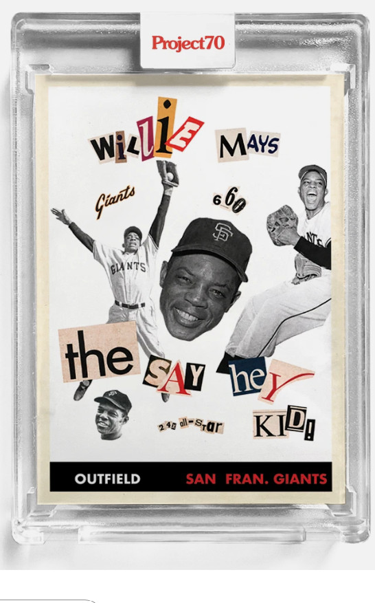 Topps PROJECT 70 Card 128 Willie Mays by Infinite Archives – PR: 1,715