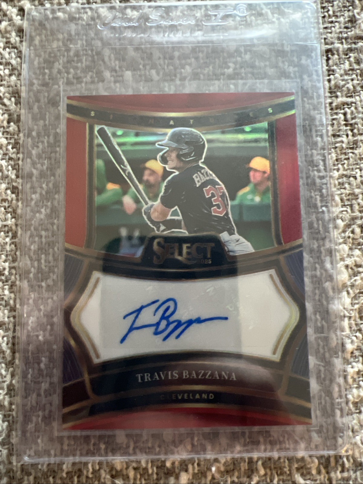 TRAVIS BAZZANA RC AUTO 2025 Select Signatures /99 Red Guardians Panini MakeOffer
