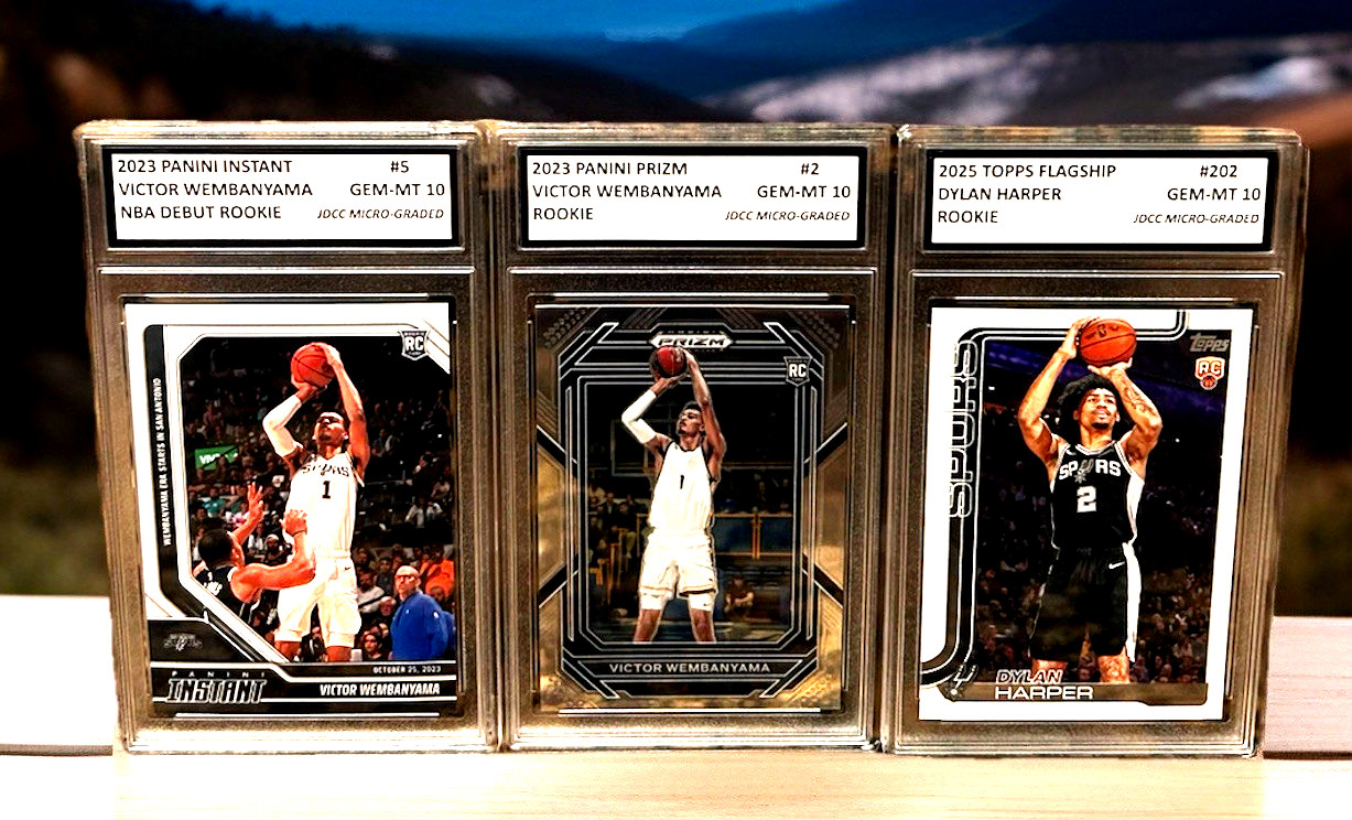 3” VICTOR WEMBANYAMA/Dylan Harper Panini/Topps/Prizm Graded Gem-Mt 10 ROOKIE Lot