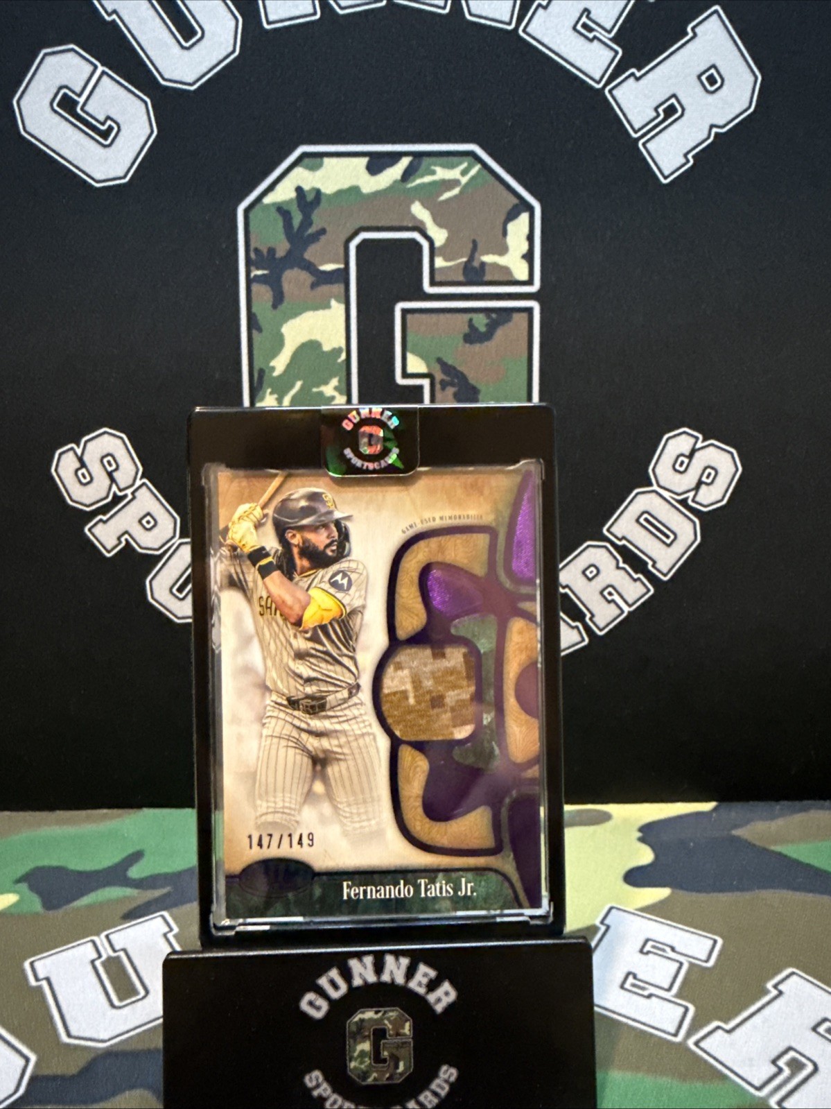 2026 Topps Tier One Fernando Tatis Game Used Relic Card 147/ 149 Camo Patch