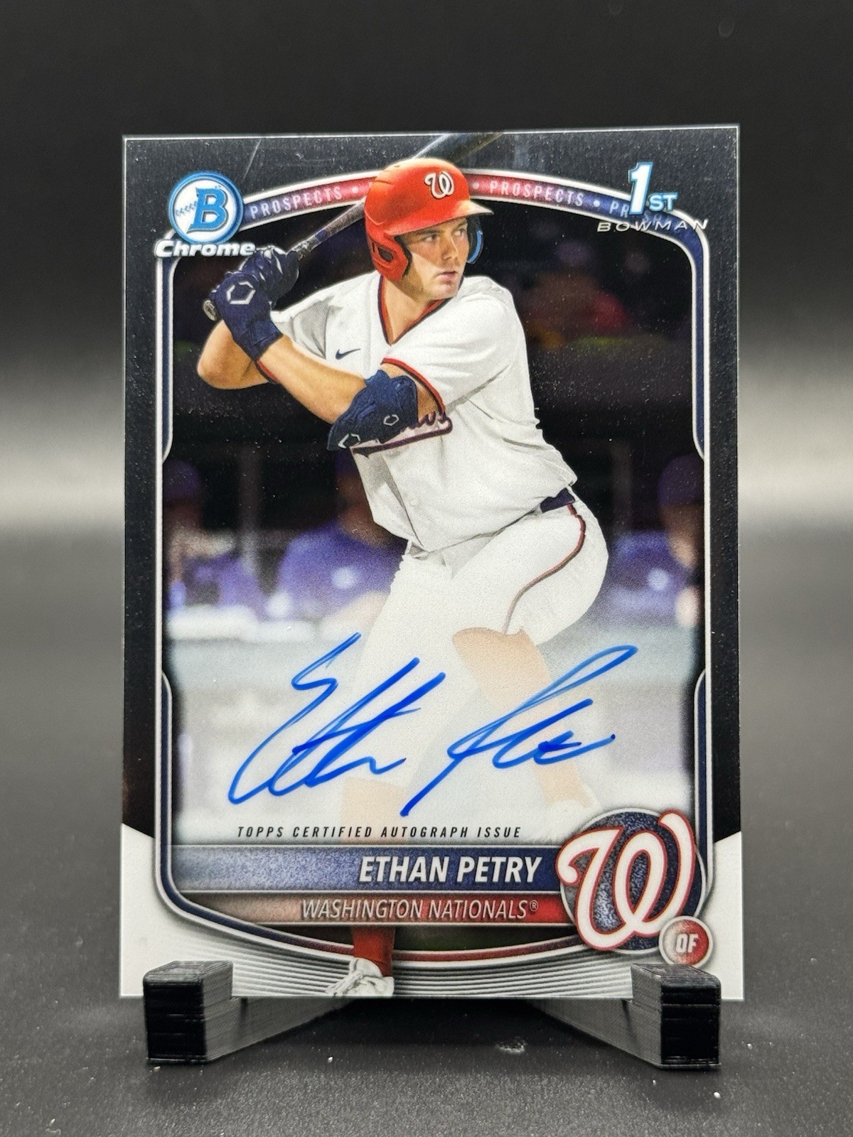 2025 Bowman Chrome Draft Ethan Petry Auto 1st #CPA-EP Washington Nationals