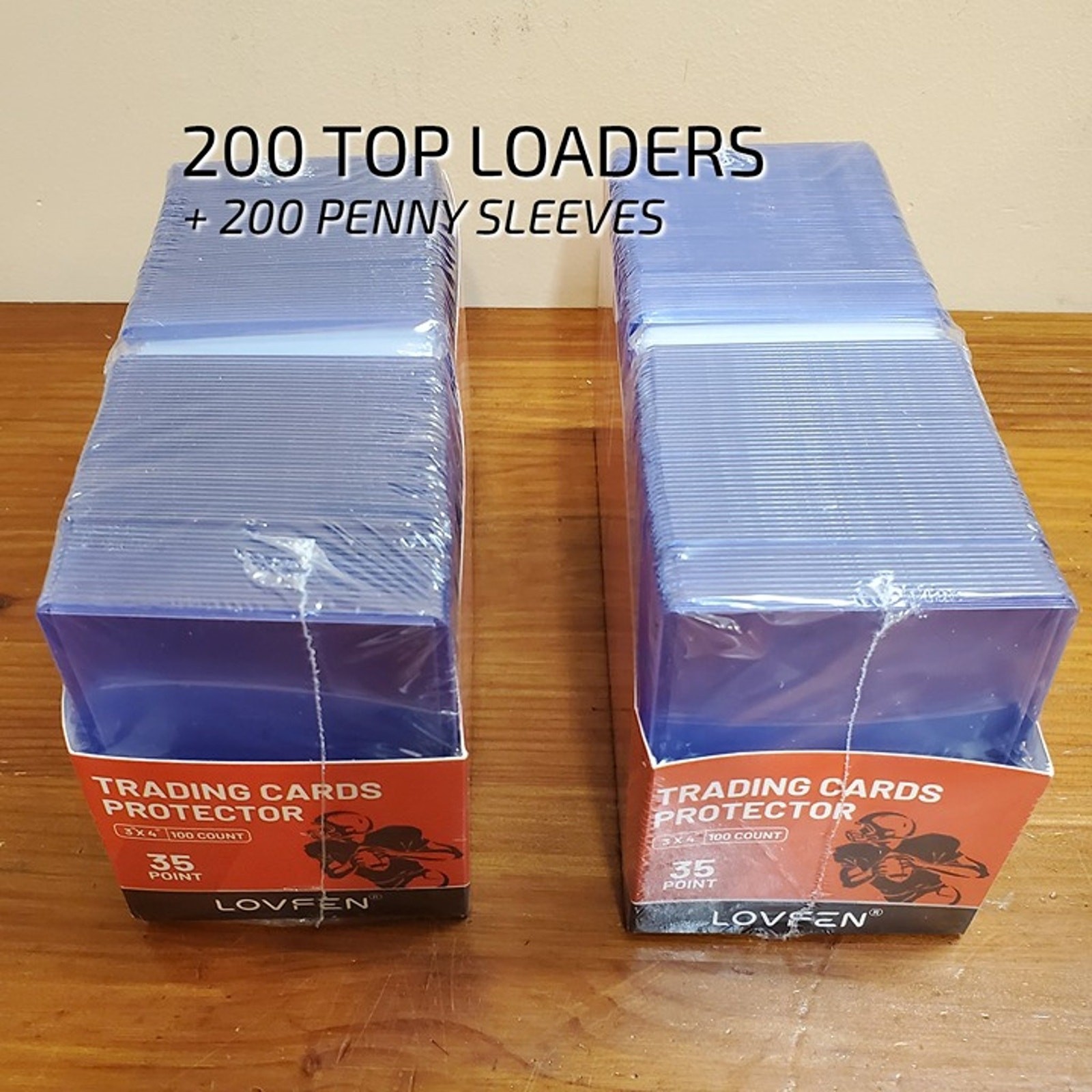 200 Top Loaders 35pt 3×4 Card Holders Protection Sports Pokemon TCG Cases Bulk