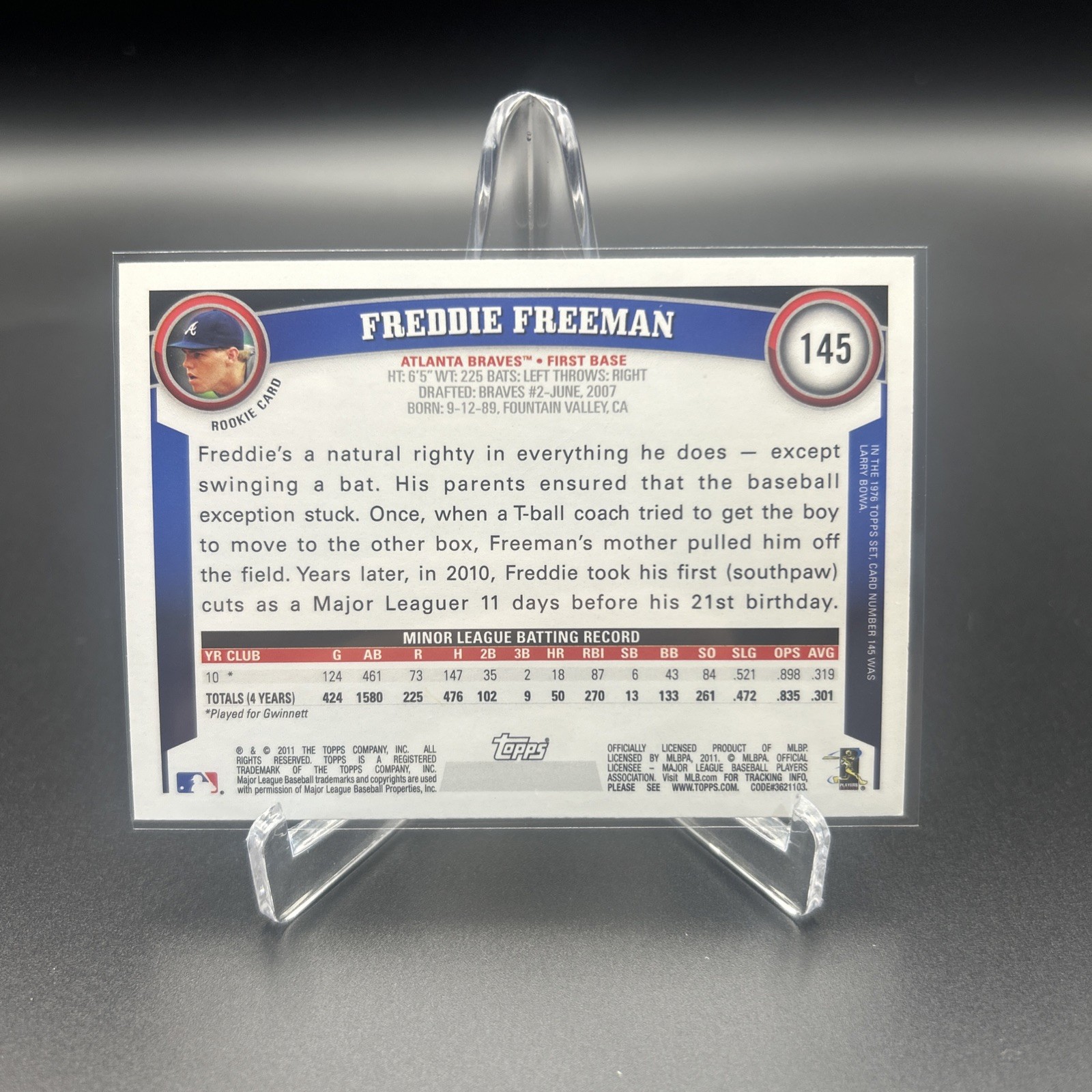 2011 Topps – Freddie Freeman #145 (RC)