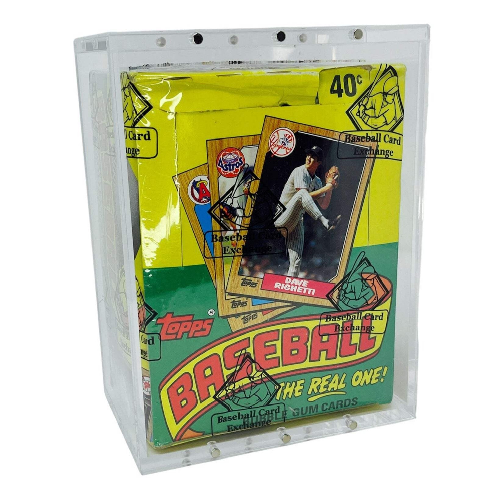Stackable Premium Acrylic Display Case w/ Magnetic Lid for Topps Cards Wax Box