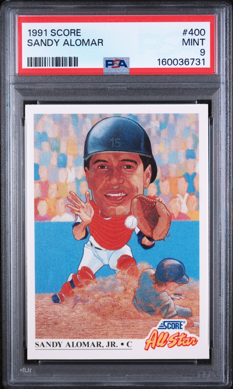 1991 Score – All-Star Sandy Alomar Jr. #400 MINT PSA 9