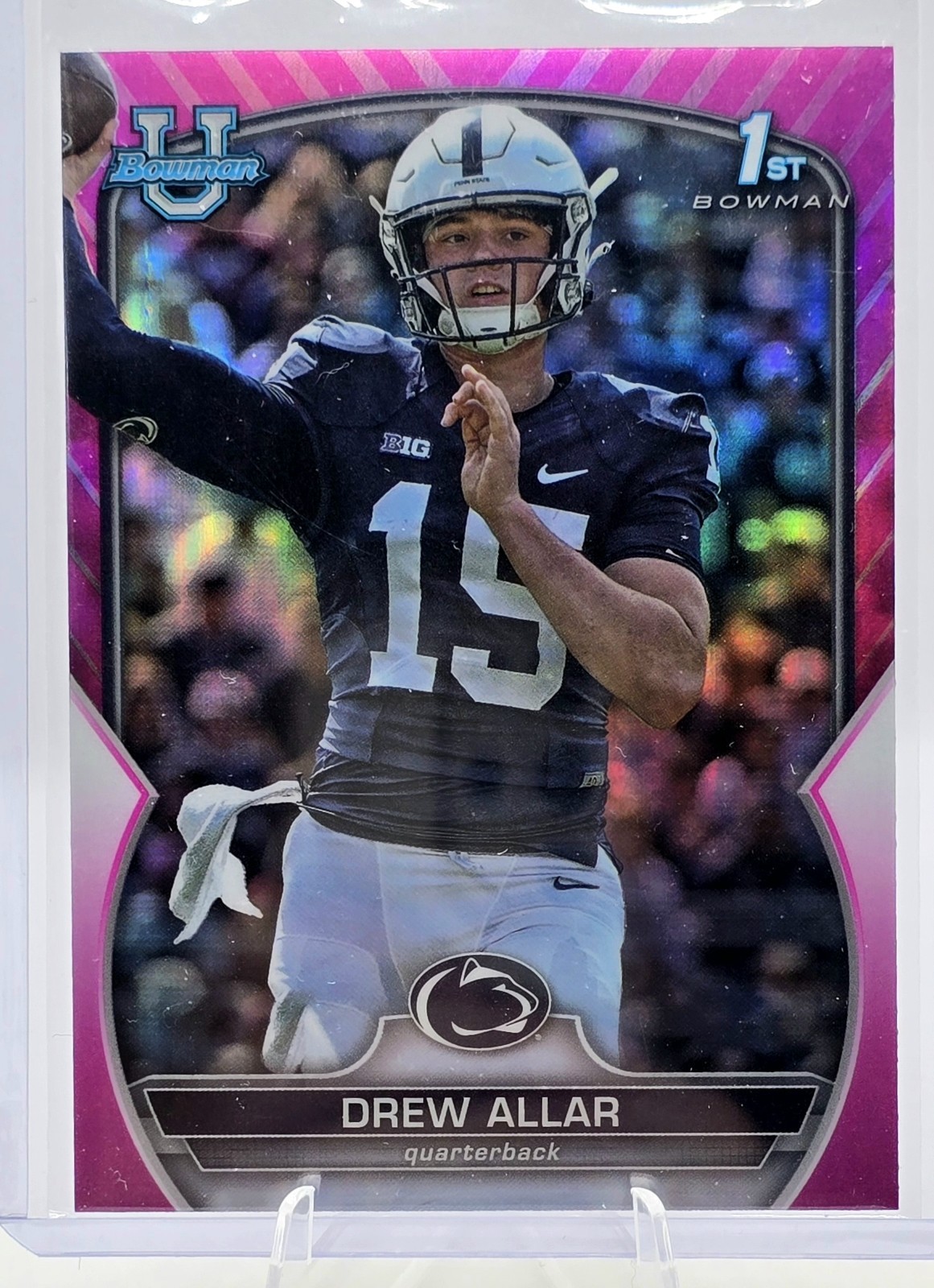 2022 Topps Chrome Bowman U Drew Allar Pink Refractor 1st Bowman