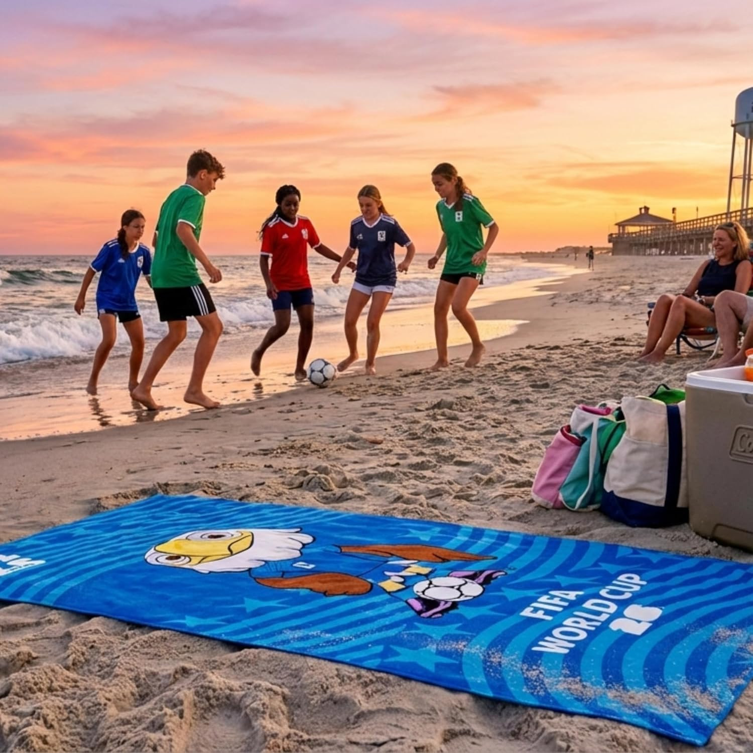 Official FIFA World Cup 2026 Edition – Emblem Towels 30X60 Inch Velvet – Soft, D