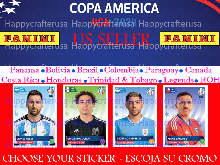 USA VERSION Panini Copa America 2024 – Stickers #PAN1 – #ROH2 ** YOU PICK**