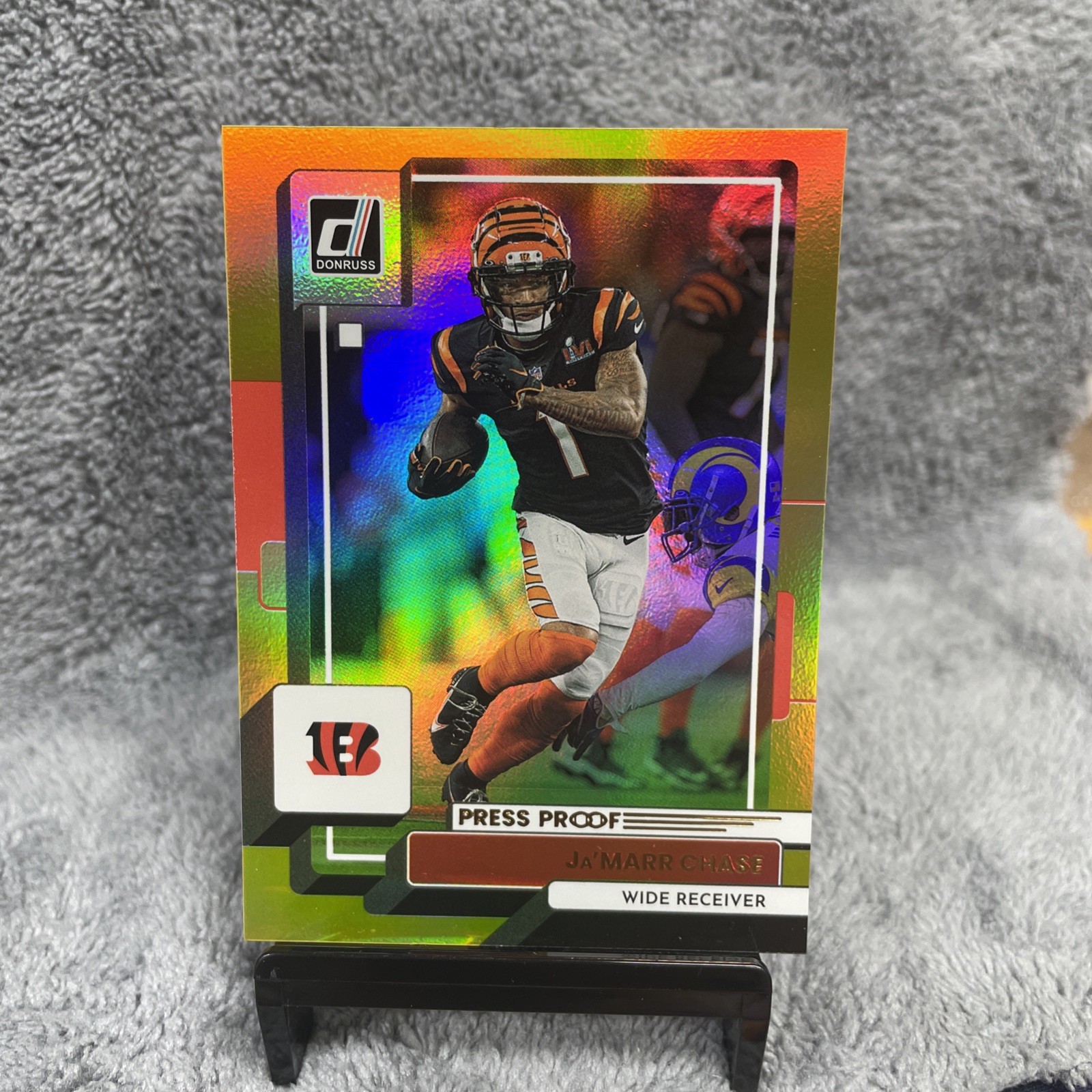 2022 Donruss Jamarr Chase Premium Gold Press Proof #196 Bengals