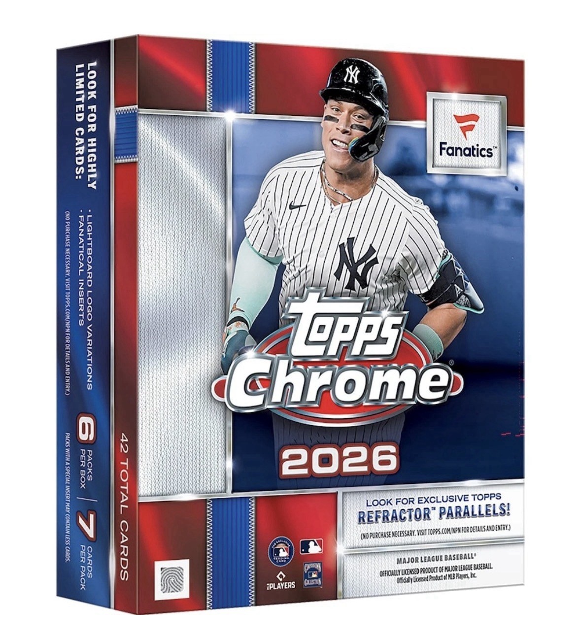 2026 TOPPS CHROME Baseball FANATICS MEGA BOX (42 Cards) MLB New Presale QTY