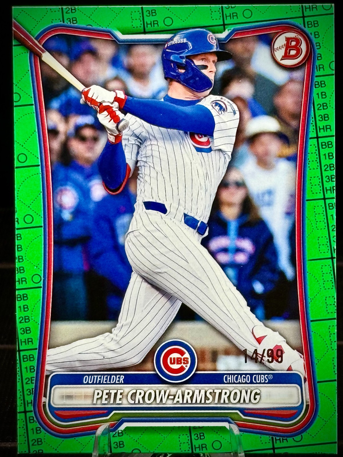 2026 Bowman – Pete Crow-Armstrong #31 – Green Pattern Foil /99