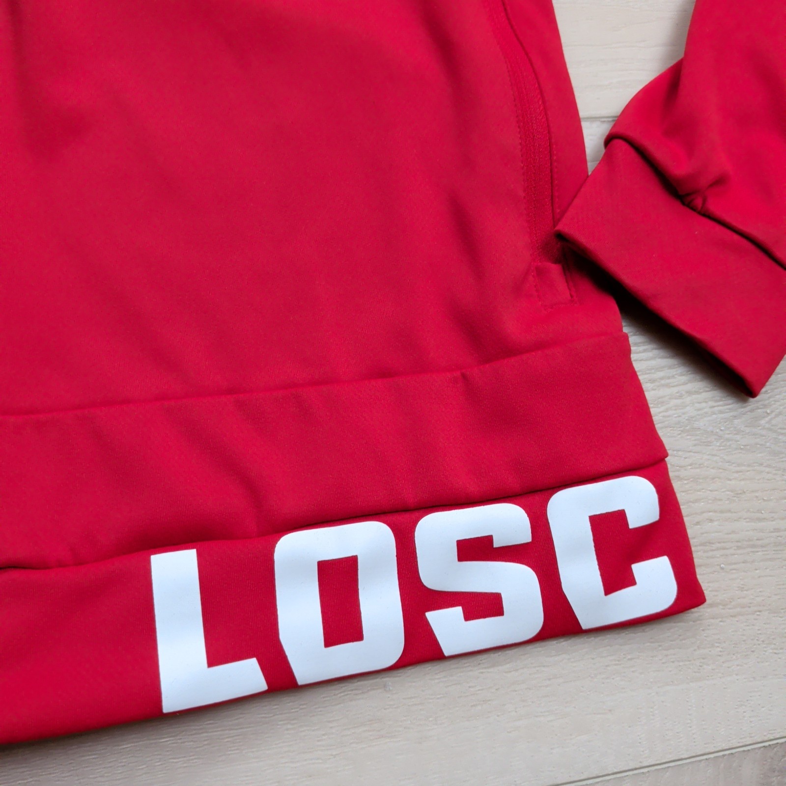 New Balance Lille Losc Pre-game Jacket Mens M Red Football Soccer MJ231076