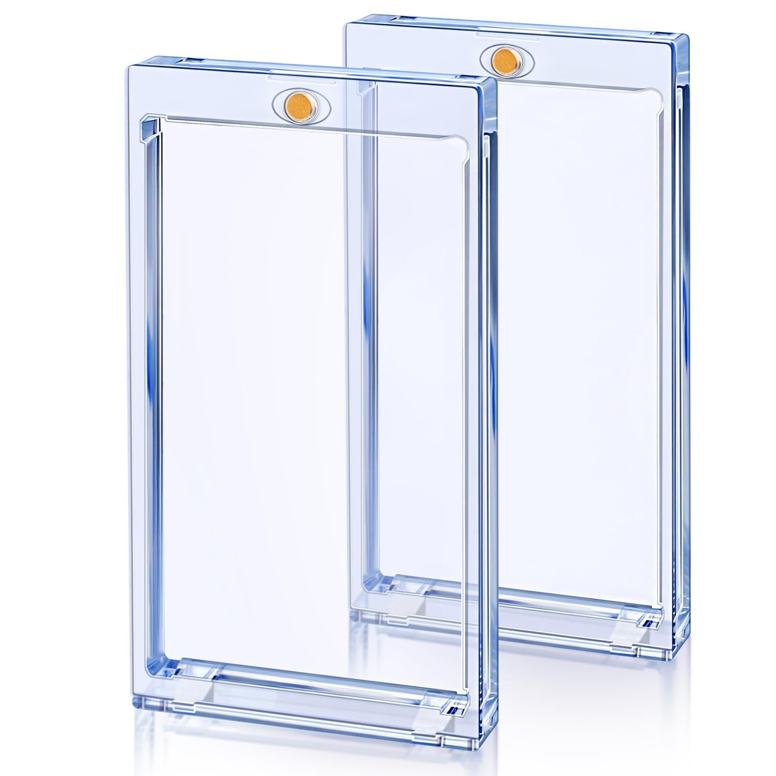 2 Pack Magnetic Booster Pack Holder UV Protection Crystal Clear Display